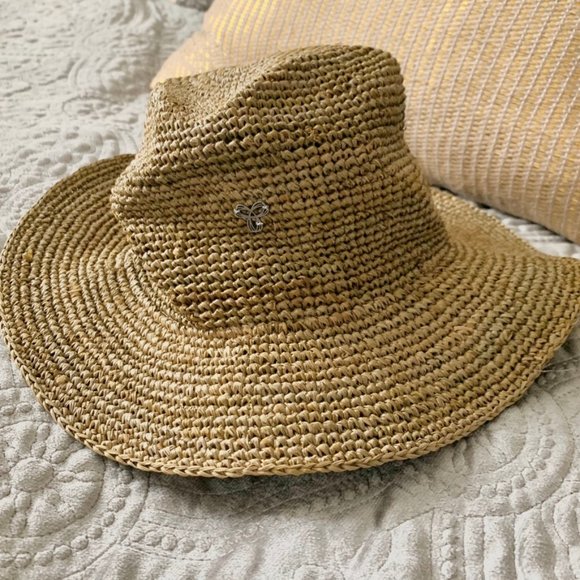 Aritzia TNA Logo Raffia Sun Hat ๐